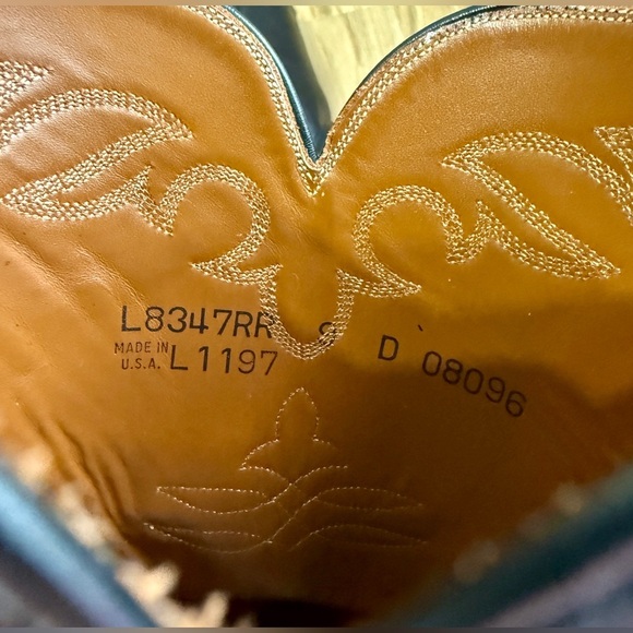 Lucchese Black Smooth Quill Ostrich Roper Western Boots L8347RA MADE in USA - Picture 6 of 11